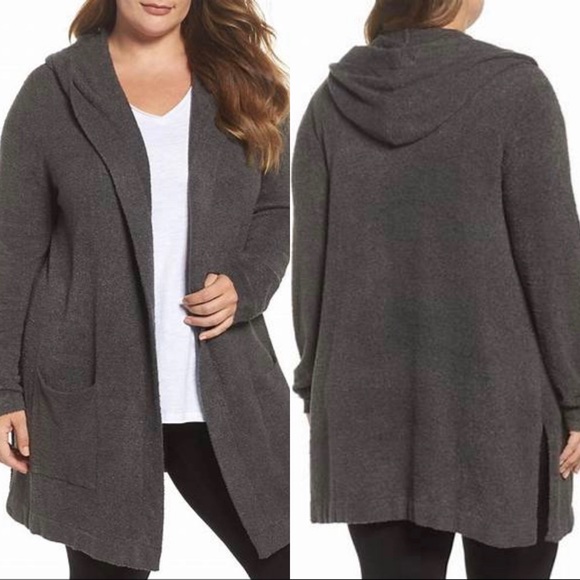 Barefoot Dreams Other - BAREFOOT DREAMS CozyChic Lite Coastal Hooded Cardigan L/XL
